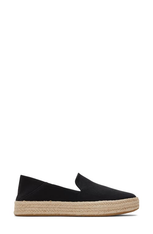 Toms Carolina 10020990 Espadrille Womens 8.5 Black Slip On Comfort Shoes Khd2717 In Black