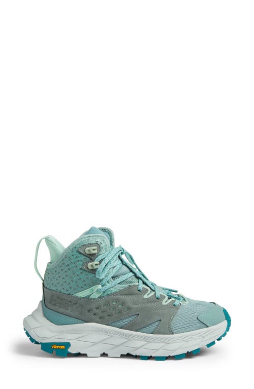 Hoka Anacapa Breeze Aero Mid Breathable Trail Running Shoe In Trellis/mint Green
