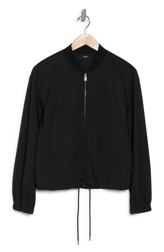 Theory Cropped Zip Jacket In Black