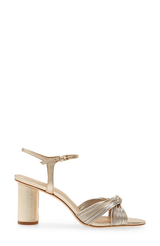 Shop Reformation Petra Ankle Strap Sandal In Gold/ Silver