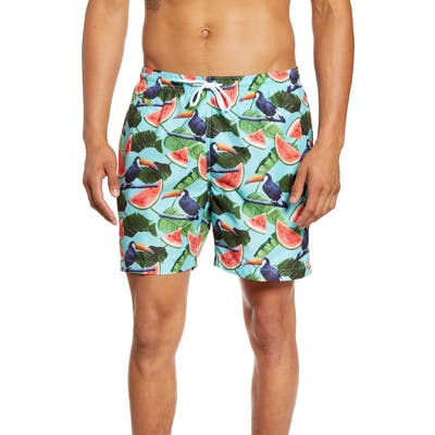 Trunks Surf & Swim Co. Sano Watermelon Print Swim Trunks, Blue