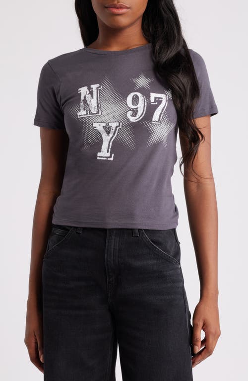 GOLDEN HOUR NY 97 Stars Cotton Graphic T-Shirt in Washed Nine Iron 