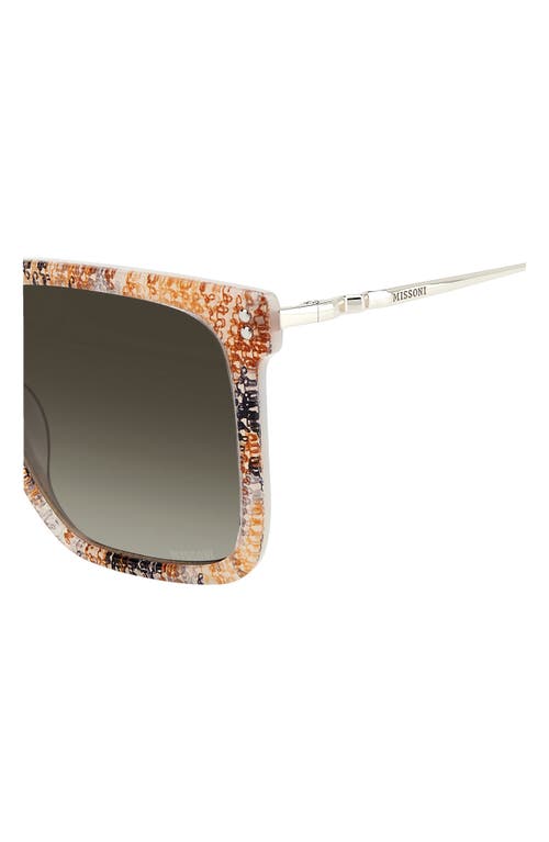 Missoni 60mm Gradient Square Sunglasses In Beige Pattern