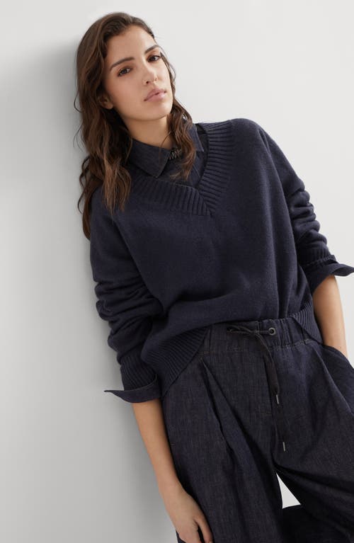 Shop Brunello Cucinelli Cashmere Sweater In Night