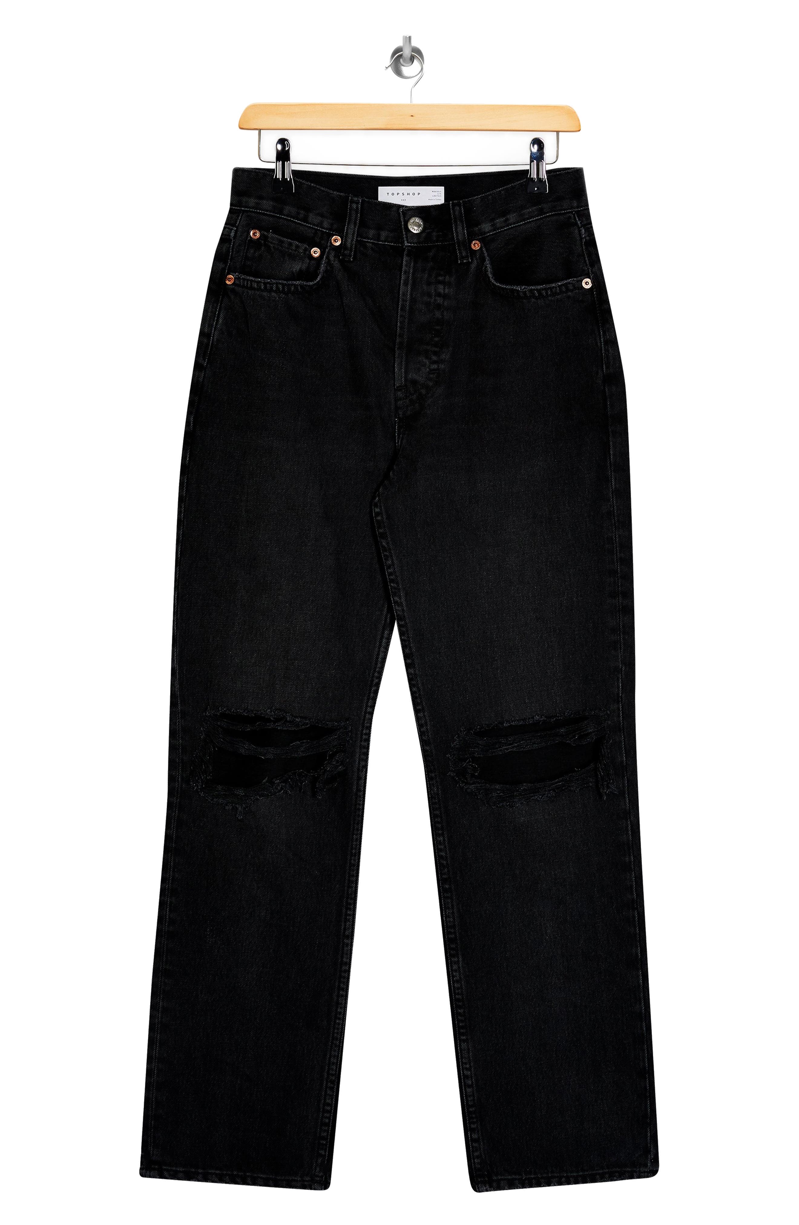 Topshop Double Ripped Knee Dad Jeans 