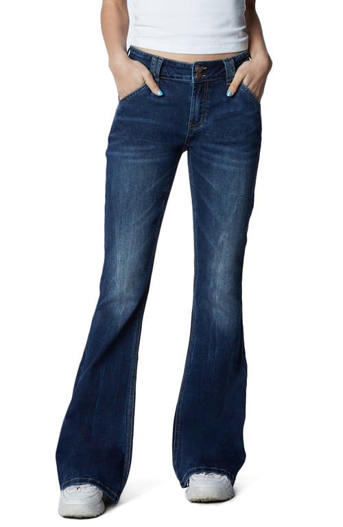 HINT OF BLU Fun Slim Fit Flare Jeans Stella Blue at Nordstrom,