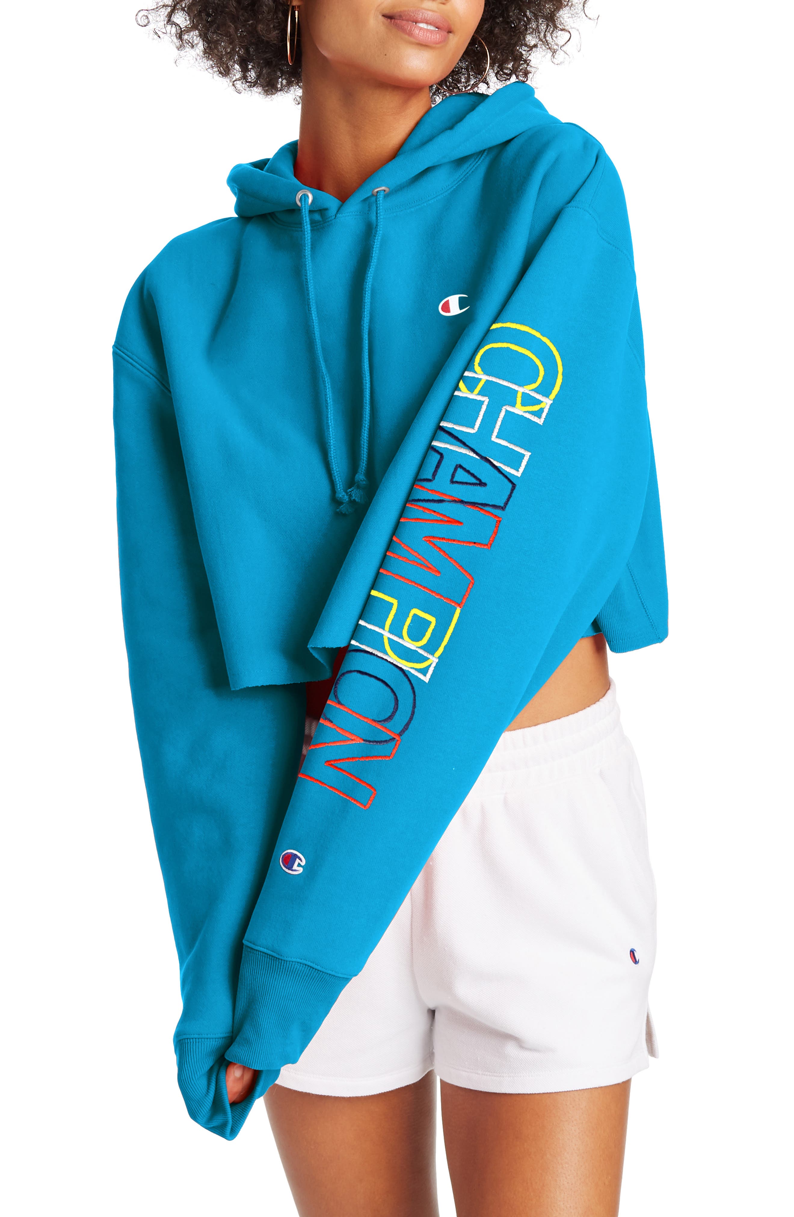 champion deep blue water hoodie