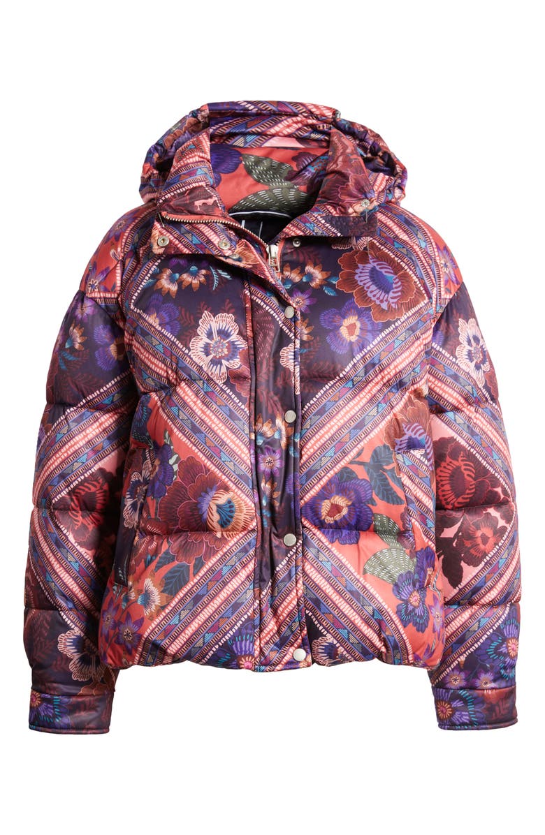 Avec Les Filles Patchwork Quilted Hooded Puffer Coat | Nordstrom