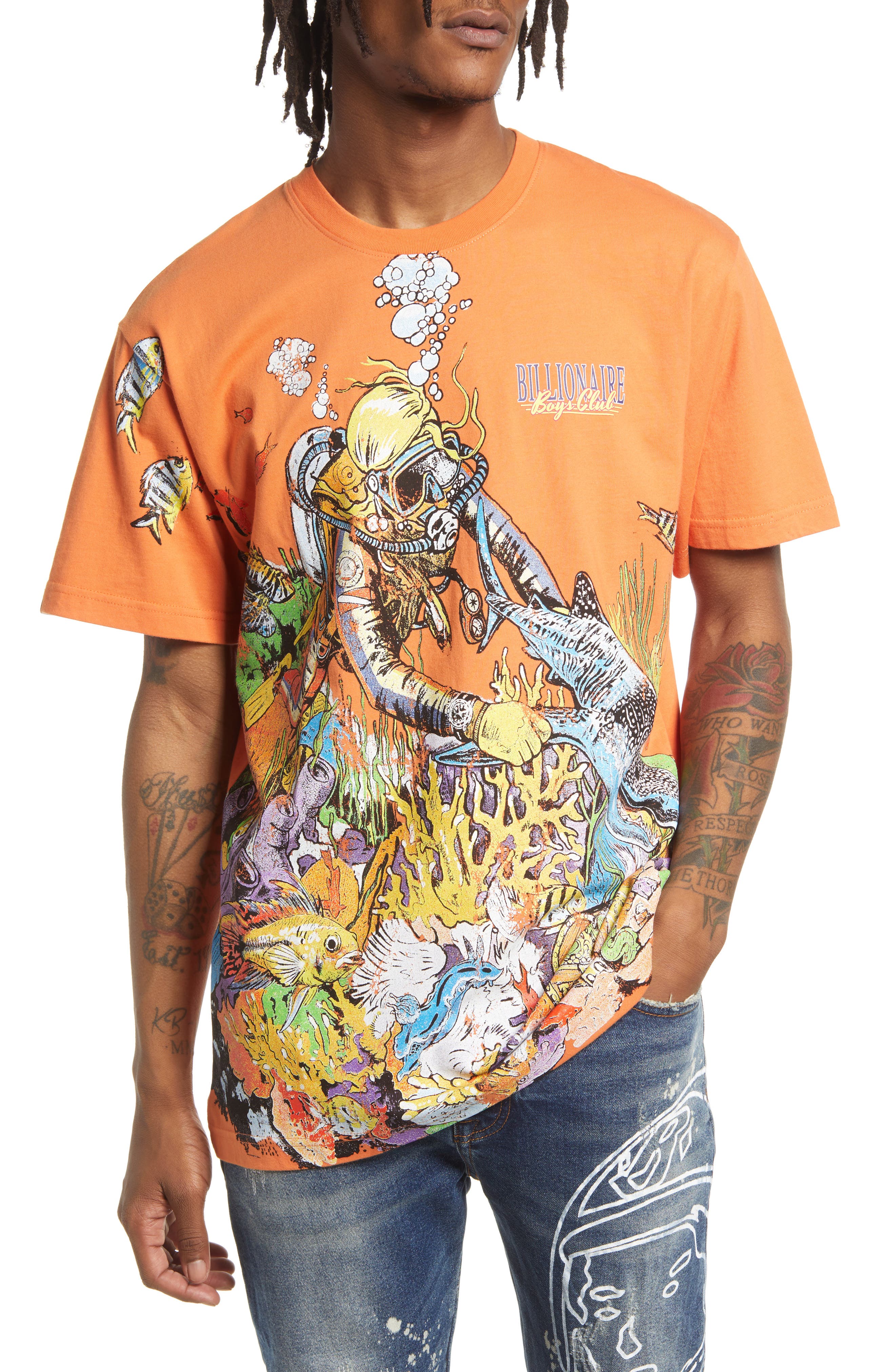 Coral Graphic Tees for Young Adults 