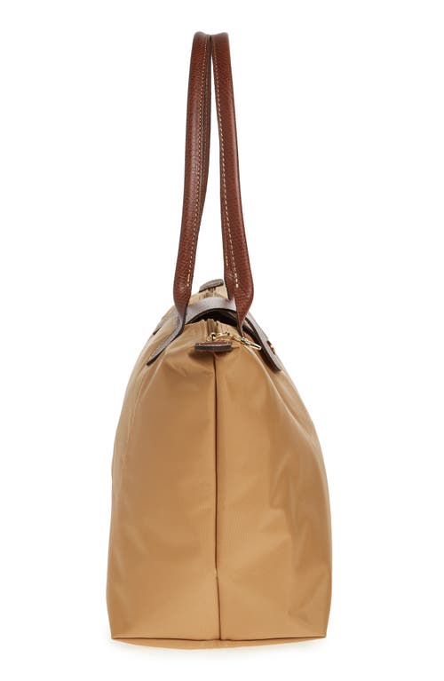 Shop Longchamp Medium Le Pliage Nylon Shoulder Tote In Fawn