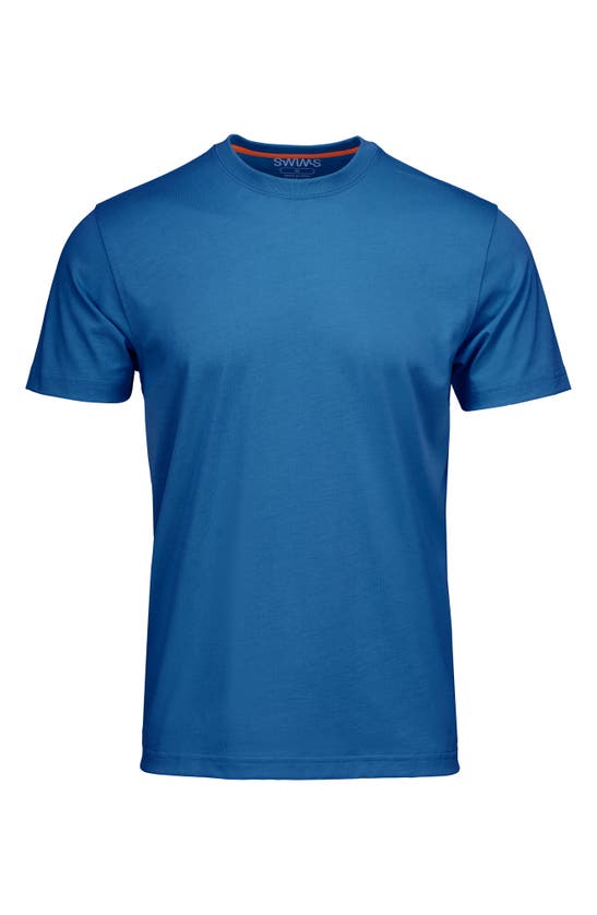 Swims Aksla Solid Crewneck T-shirt In Ensign Blue