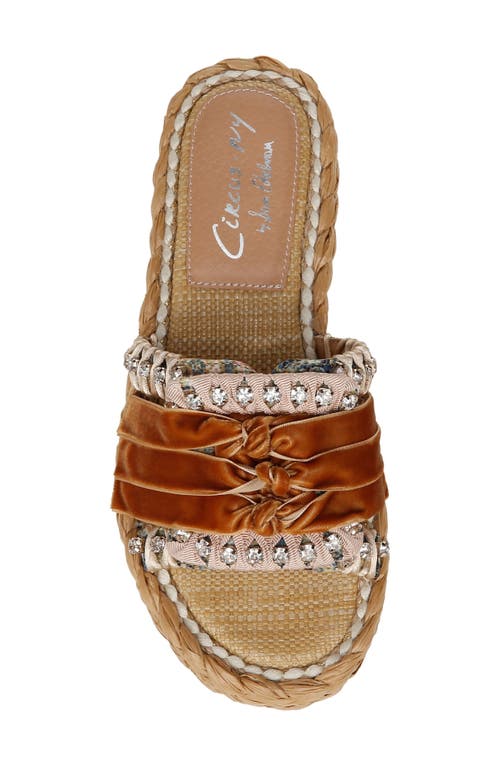 Circus Ny By Sam Edelman Wyatt Ribbon Platform Slide Sandals In Ocean Sapphire Multi