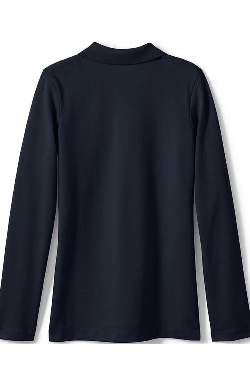 LANDS' END LANDS' END SCHOOL UNIFORM GIRLS LONG SLEEVE FEMININE FIT MESH POLO SHIRT