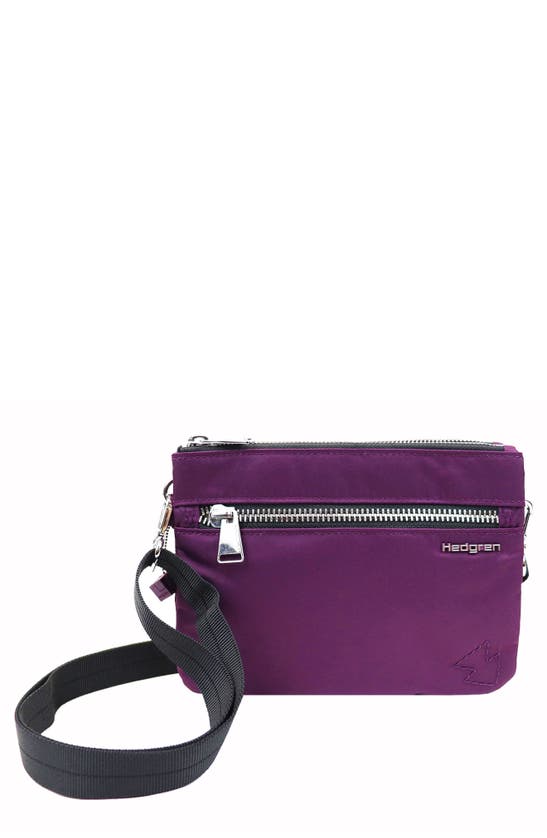 Hedgren Elizabeth Water Repellent Recycled Polyester Crossbody Bag In Purple