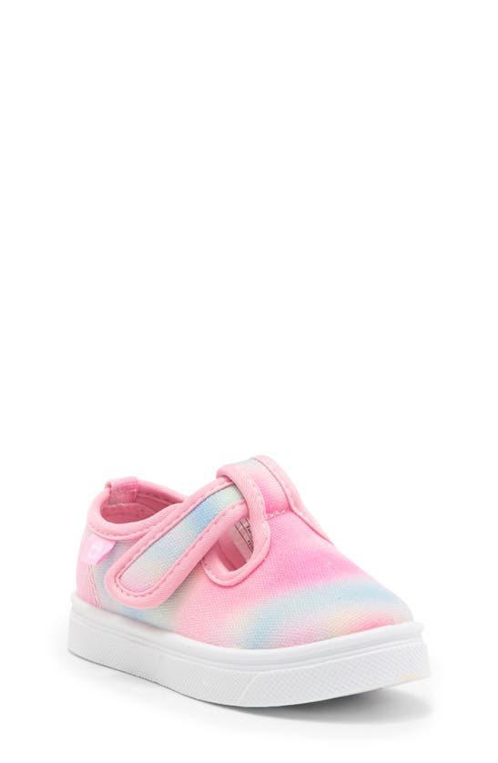 Shop Oomphies Kids' Olivia Butterfly Sneaker In Light Pink Tye Dye