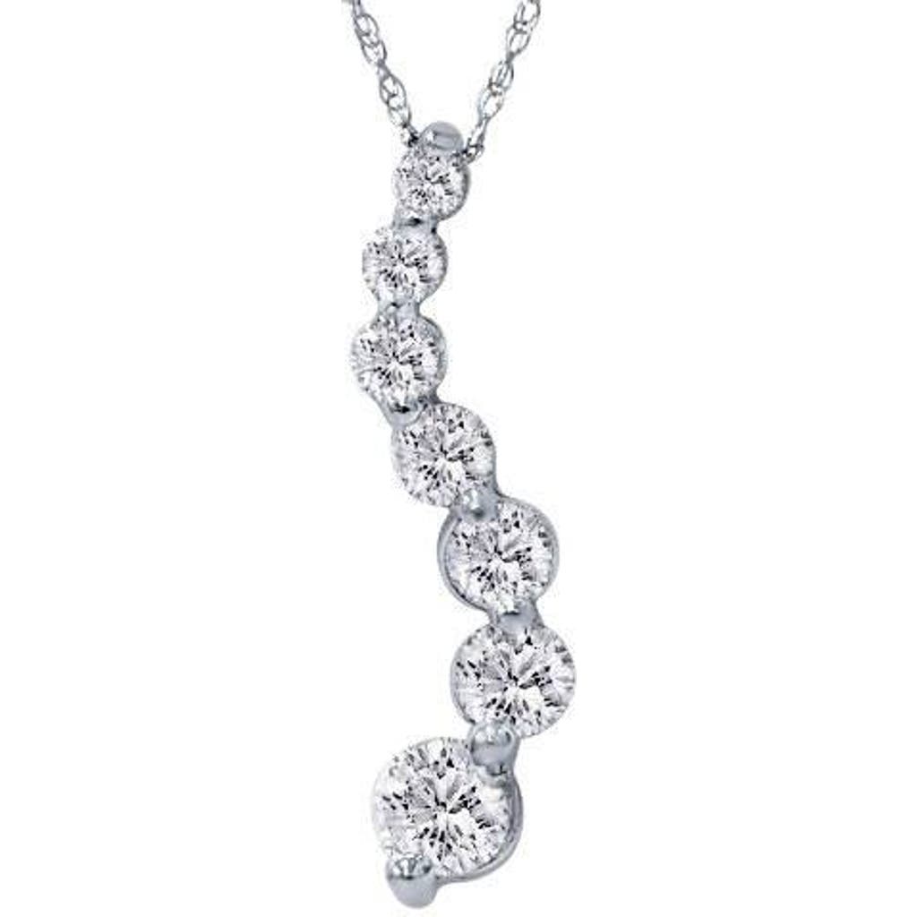 Bliss Diamond 1ct Lab Created Diamond Journey Pendant 14k White Gold In 14k White Gold