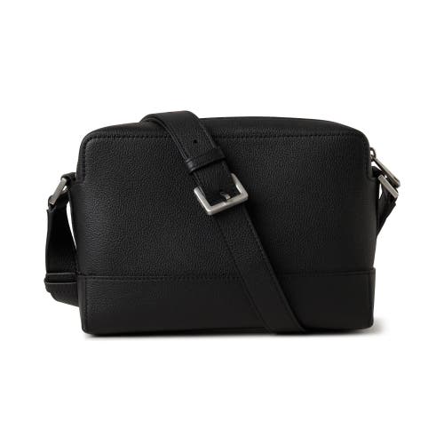 Shop Mulberry Small Farringdon Leather Messenger In Black