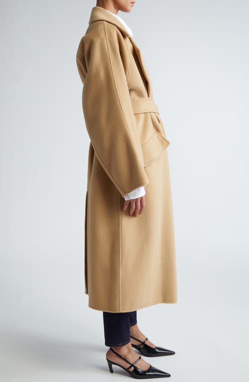 Shop Sportmax Orense Wool & Cashmere Double Face Wrap Coat In Beige