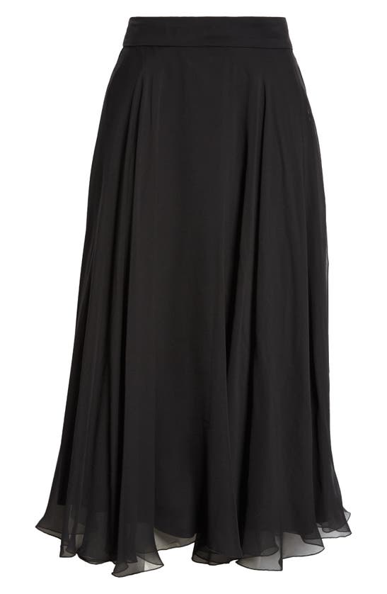 Shop Dolce & Gabbana Dolce&gabbana Silk Chiffon Circle Skirt In Nero