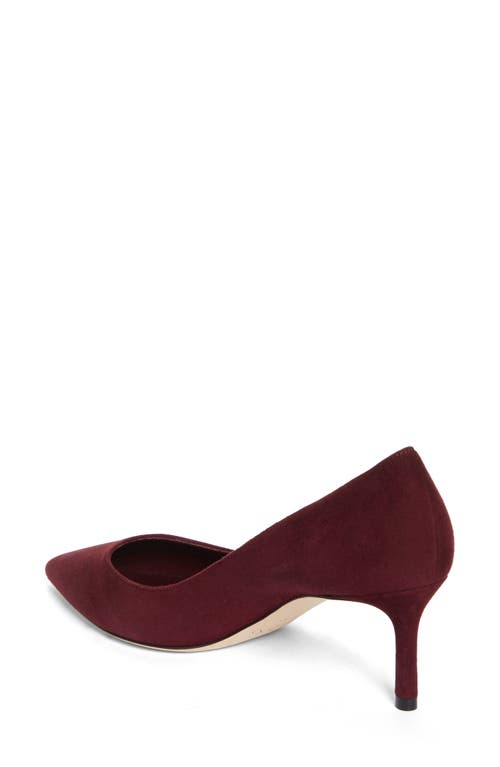 Shop Jimmy Choo Romy Pointed Toe Pump In Garnet