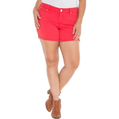Plus Size Slink Jeans Camo Side Slit Shorts