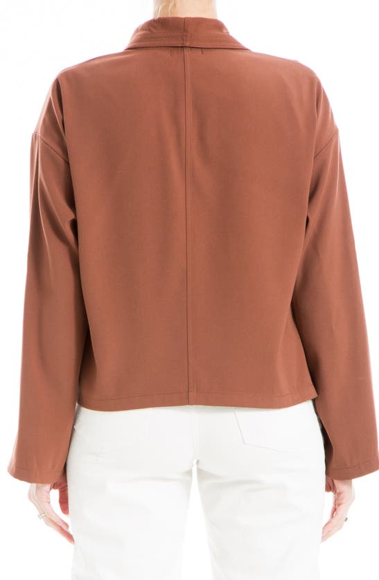 MAX STUDIO MAX STUDIO TWILL DRAPE FRONT SHORT JACKET