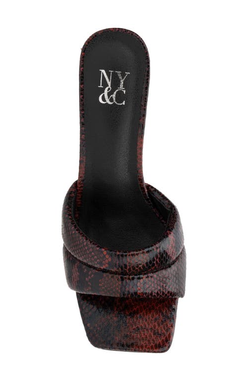 New York And Company Evelina Heeled Sandal In Burgundy