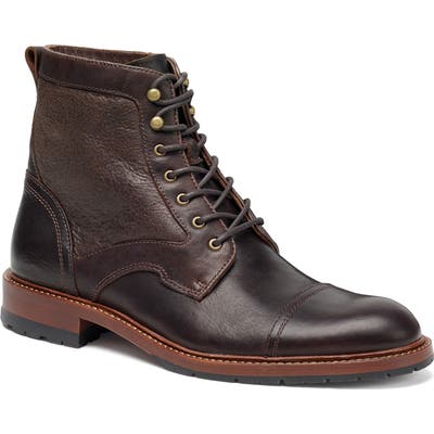 Trask Lawrence Cap Toe Boot- Brown