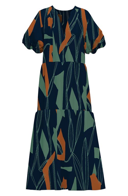 DIARRABLU Koni Navy Costa Print Dress