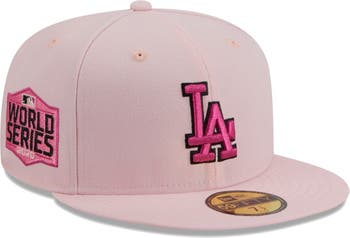 New Era Men's New Era Pink Los Angeles Dodgers 2020 MLB World Series  59FIFTY Fitted Hat