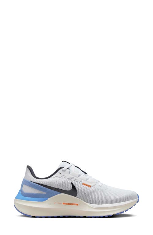 Shop Nike Air Zoom Structure 25 Road Running Shoe In White/royal/platinum