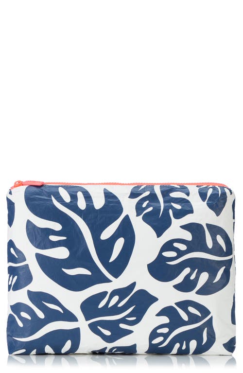 Shop Aloha Collection Medium Water Resistant Tyvek® Zip Pouch In Navy