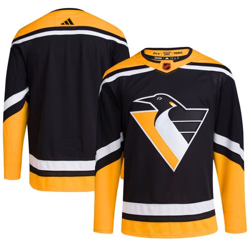 Men's adidas Black Pittsburgh Penguins Reverse Retro 2.0 Authentic Blank Jersey
