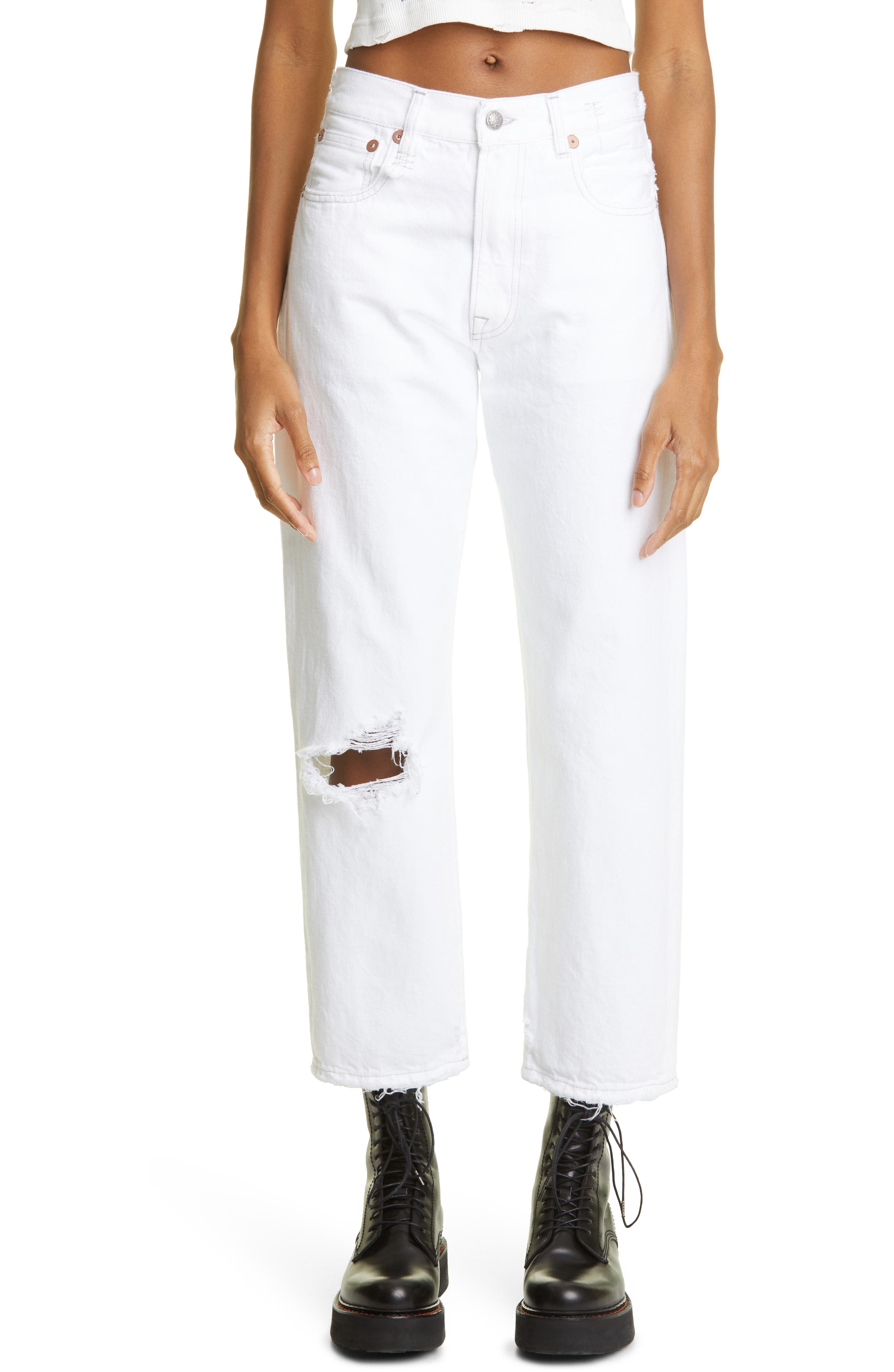 all white designer jeans