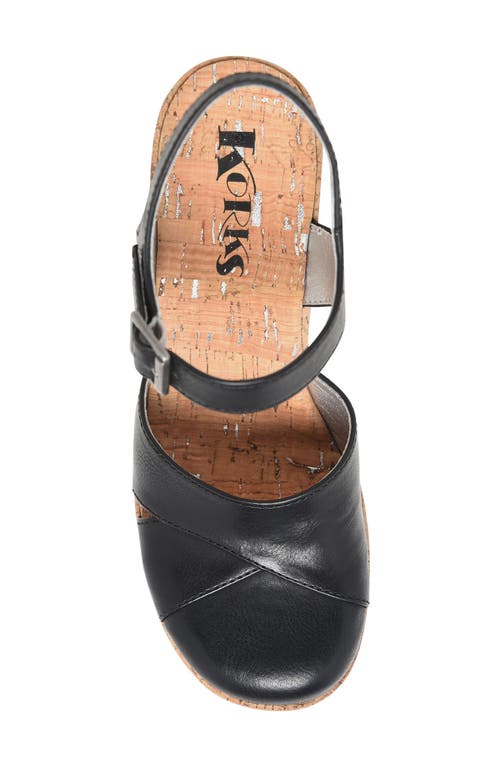 Korks Babette Ii Wedge Sandal In Black