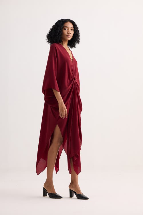 REISTOR REISTOR FRONT TWIST KAFTAN DRESS 