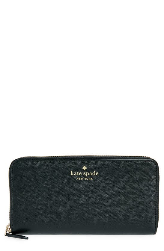 Shop Kate Spade Dana Large Continental Wallet In Black