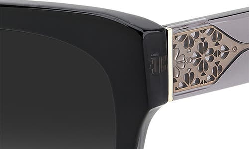 Kate Spade New York Savanna 57mm Gradient Cat Eye Sunglasses In Black/grey Shaded