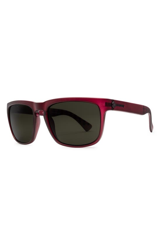 Electric X Jason Momoa Knoxville Xl Polarized Keyhole Sunglasses In Matte Boars Blood/ Grey