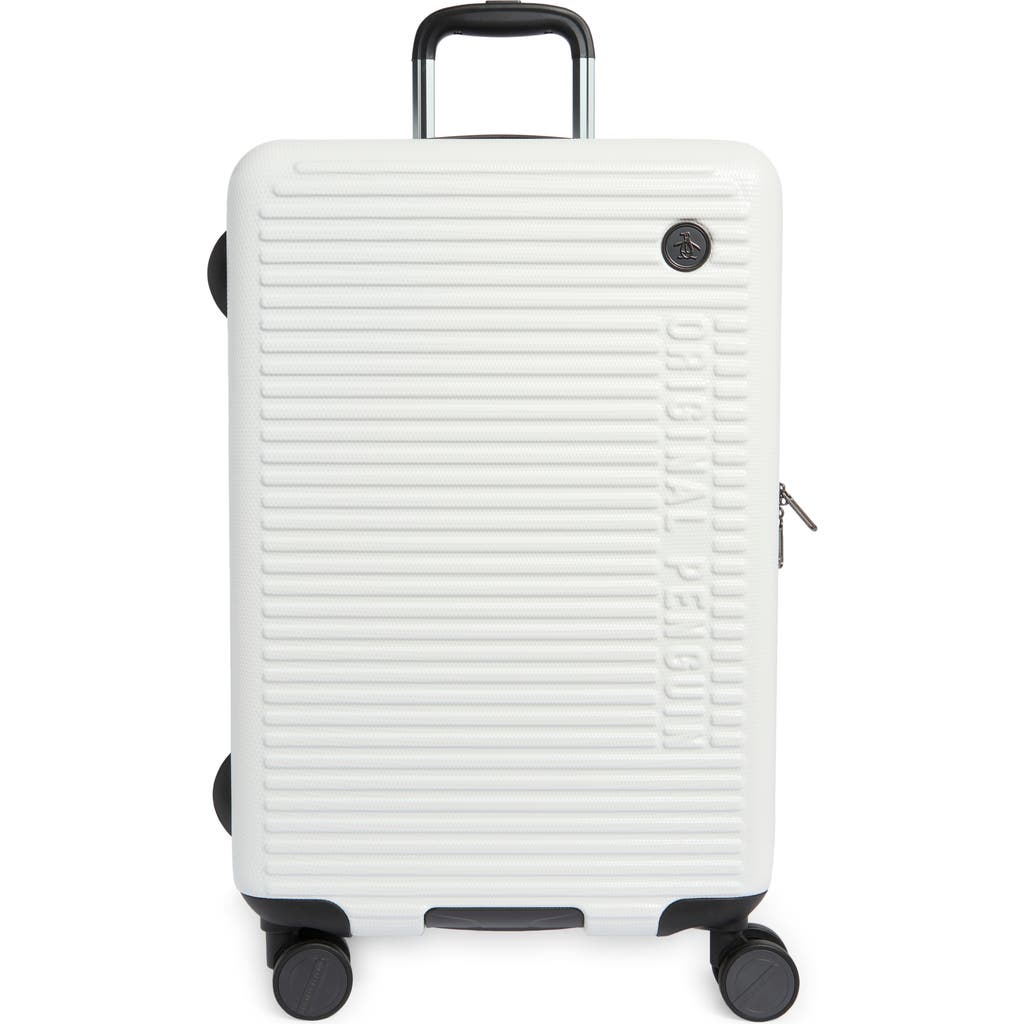 Original Penguin Dexter 25-inch Hardside Spinner Suitcase In White