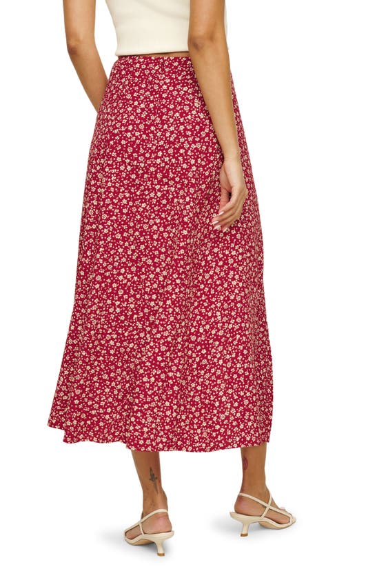 Shop Reformation Zoe Floral Midi Skirt In Last Tango