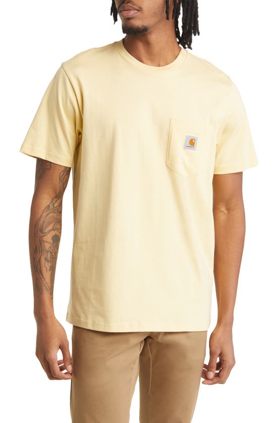 Carhartt Ss Pocket Tshirt Single Jersey In Citron