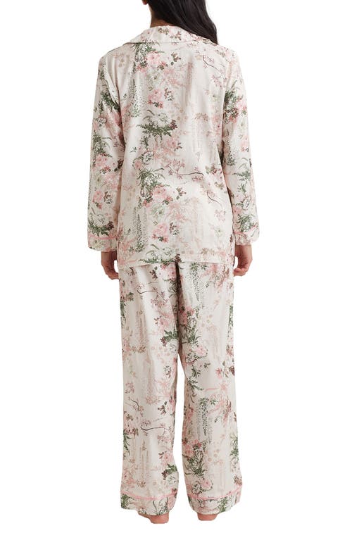 Shop Papinelle Odette Cotton Sateen Pajamas In Sea Salt