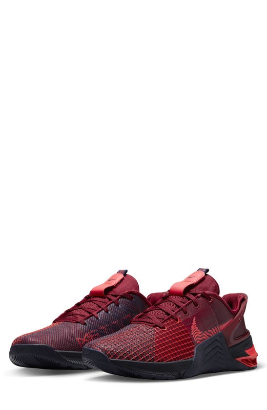 Nike Metcon 8 Training Shoe In Red/ Blackened Blue/ Purple