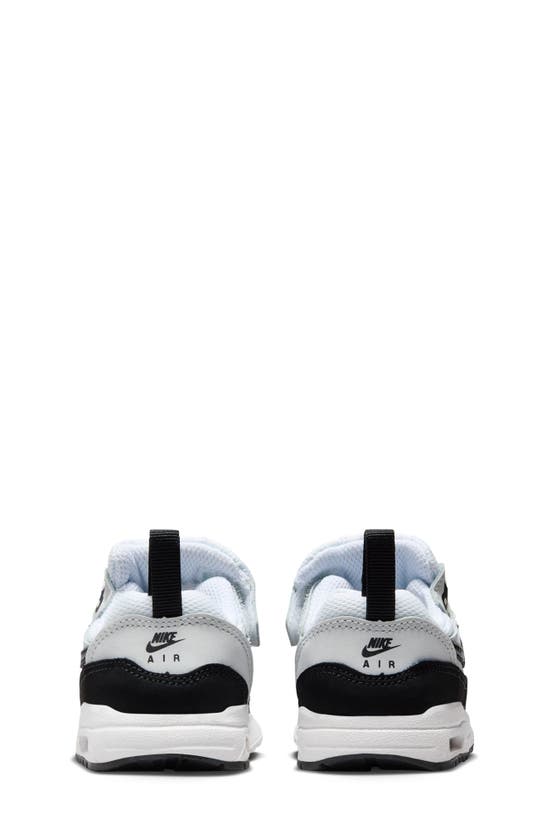 Nike Kids' Air Max 1 Easyon Sneaker In White/ Black/ Pure Platinum