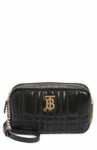 BURBERRY: Lola bag in quilted nappa - Gnawed Blue