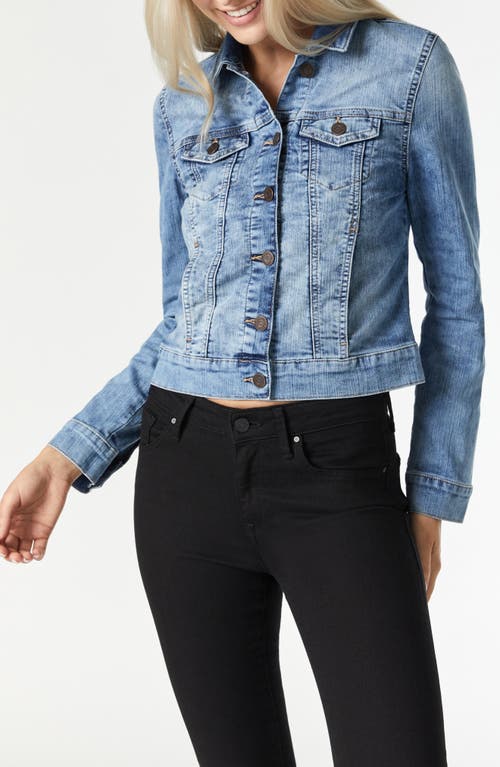 Mavi Jeans Samantha Denim Trucker Jacket Bleach Random Nolita at Nordstrom,