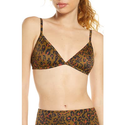 Madewell Second Wave Bralette Bikini Top, Brown