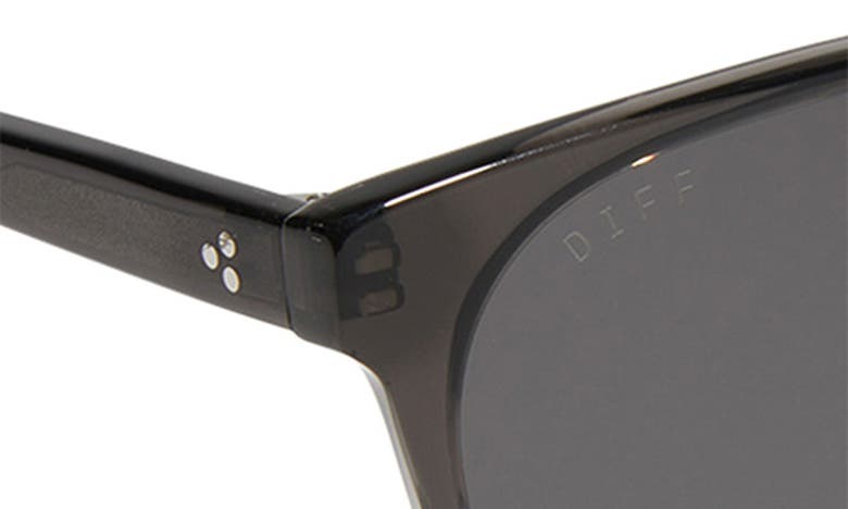 Shop Diff Darren 55mm Polarized Square Sunglasses In Black Smoke Crystal