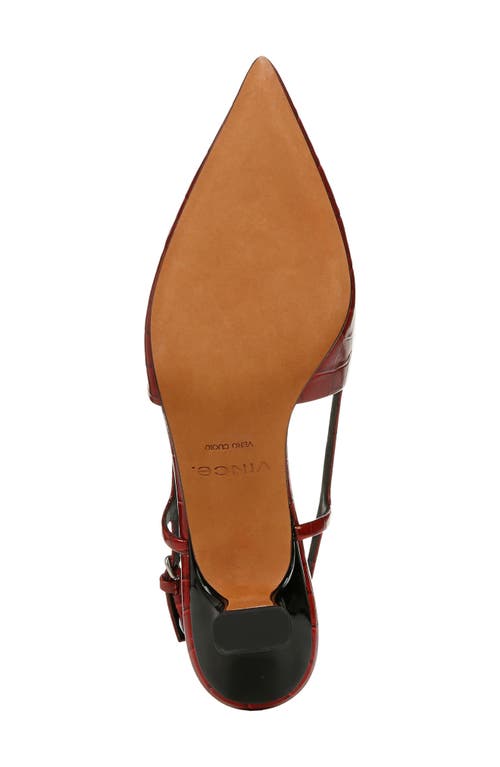 Shop Vince Bianca Slingback Pointed Toe Pump In Red Currant